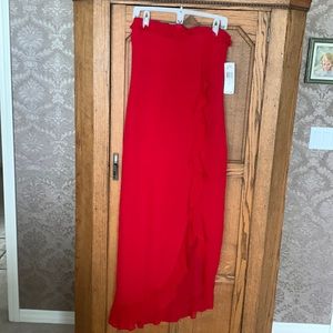 NWT Ralph Lauren 100% red silk evening dress.  Size 6. No spots, stains or tears